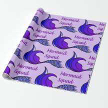 Mermaid-Squad mit lila Meerjungfrau-Schwanz