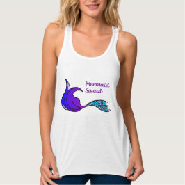 Mermaid-Squad mit lila und blauem Schwanz Tank Top