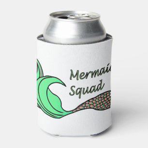 Mermaid Squad Orange und Green Dosenkühler