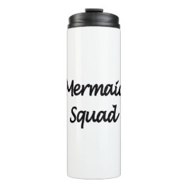Mermaid Squad schwarz nur Buchstaben Thermosbecher