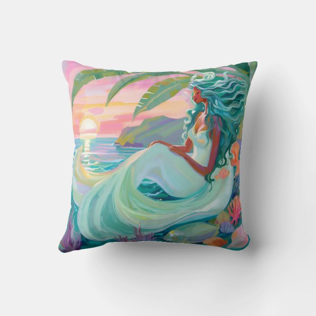 Mermaid Square Kissen (Rückseite)