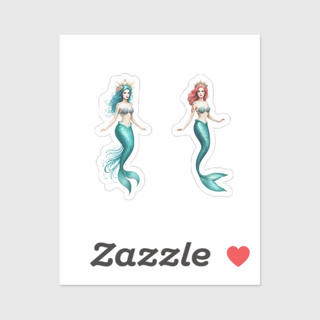 Mermaid Stiker Aufkleber (Blatt)