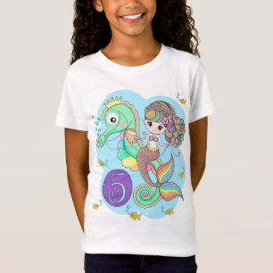 Mermaid-T - Shirt 5. Geburtstag