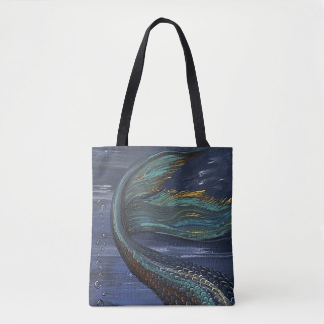 Mermaid Tail Marine Sac fourre-tout côtier bleu (Devant)