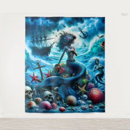 Mermaid Tapestry Wandteppich
