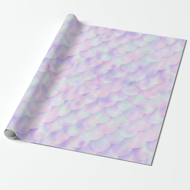 Mermaid Thema lila rosa BIRTHDAY WEDING WRAP Geschenkpapier (Ungerollt)