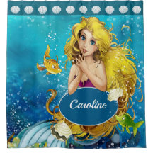 Mermaid Theme Duschvorhang