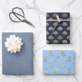 Mermaid Theme Under The Sea Party Geschenkpapier Set