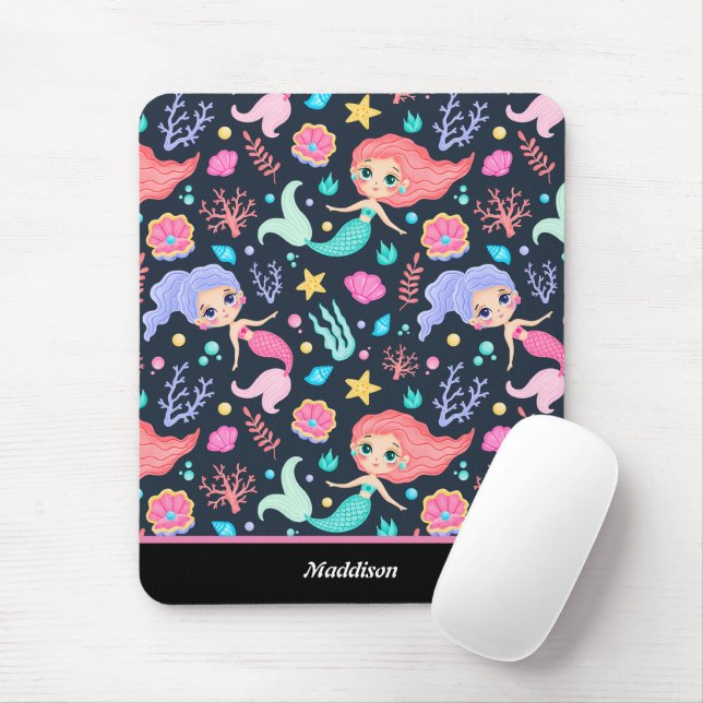 Mermaid Themed benutzerdefinierbar Mousepad (Mit Mouse)
