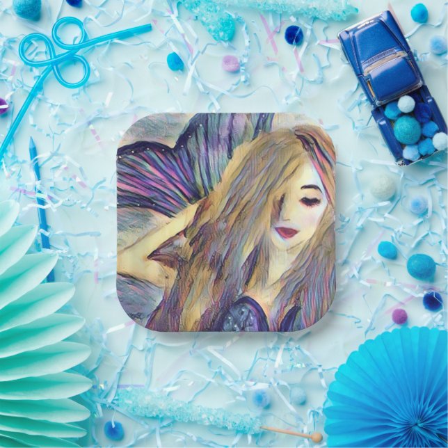 Mermaid-Themenpartei Zollpapiere-Teller Pappteller (Party)