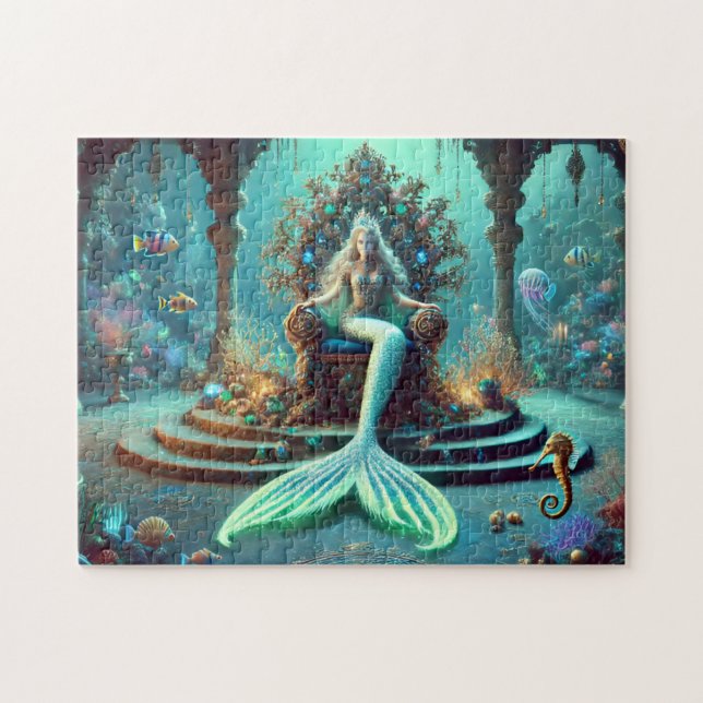 Mermaid Throne Enchanting Underwater Fantasy (Horizontal)