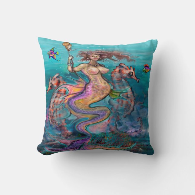 Mermaid Throw Kissen (Vorderseite)
