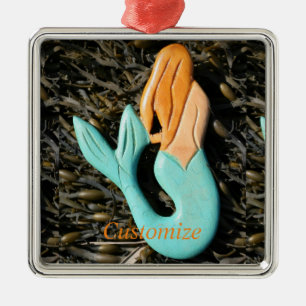 Mermaid Thunder_Cove, Blauer Schwanz Ornament Aus Metall