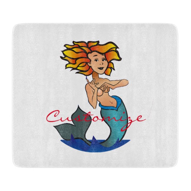 Mermaid Thunder_Cove Schneidebrett (Vorderseite)