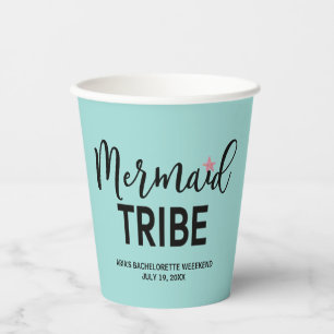 Mermaid Tribe Bachelorette Paper Cups Pappbecher