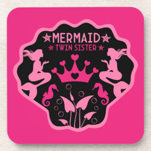 Mermaid Twin Sisters Getränkeuntersetzer