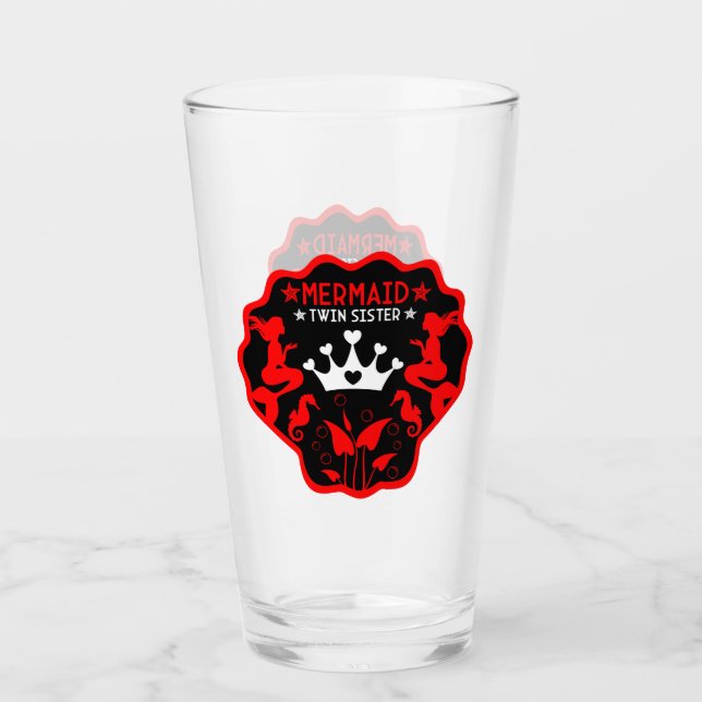 Mermaid Twin Sisters Glas (Vorderseite)
