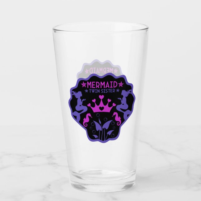 Mermaid Twin Sisters Glas (Vorderseite)