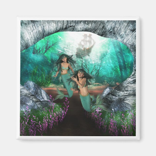 Mermaid Twins Magnet (Vorne)