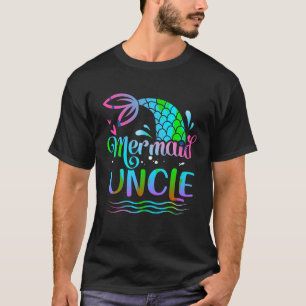 Mermaid Uncle Niedlich Mermaid Birthday Family Mat T-Shirt