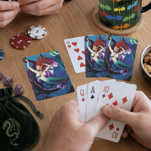 Mermaid und Drachenfreund Spielkarten