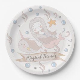 Mermaid und Narwhal Custom Party Paper Teller