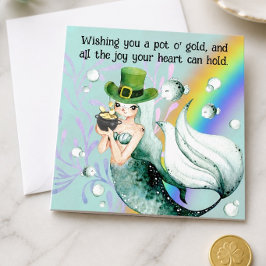 Mermaid und Pot o' Gold St. Patrick's Day Card