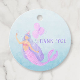Mermaid Under Sea Birthday Girl Blue Vielen Dank Geschenkanhänger