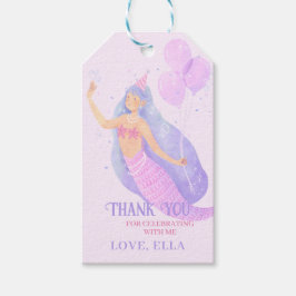 Mermaid Under Sea Birthday Party Danke Geschenkanhänger