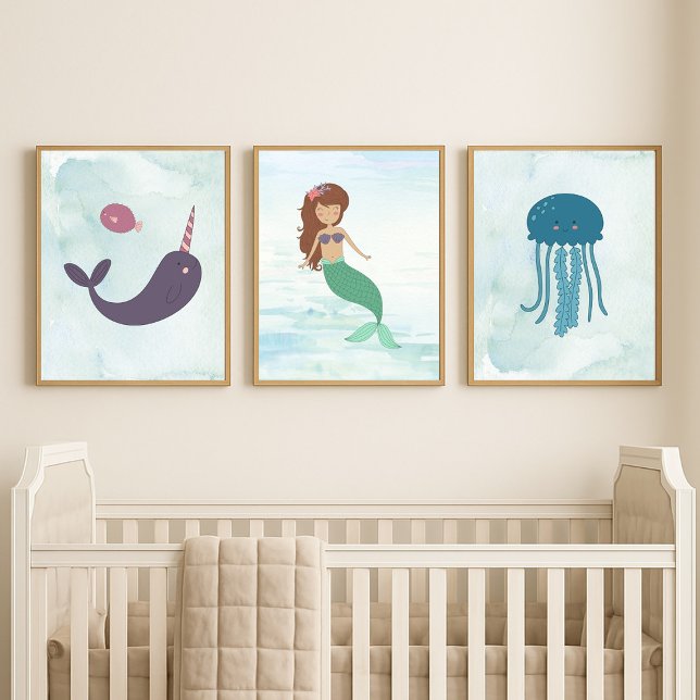 Mermaid Under The Sea 3 Print Set (Créateur téléchargé)