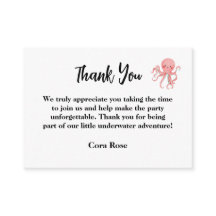 Mermaid Under The Sea Girl Birthday Thank You