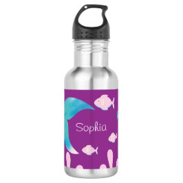Mermaid Under the Sea Pastel Purple Girls Edelstahlflasche