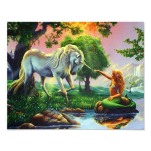 Mermaid & Unicorn Fotodruck