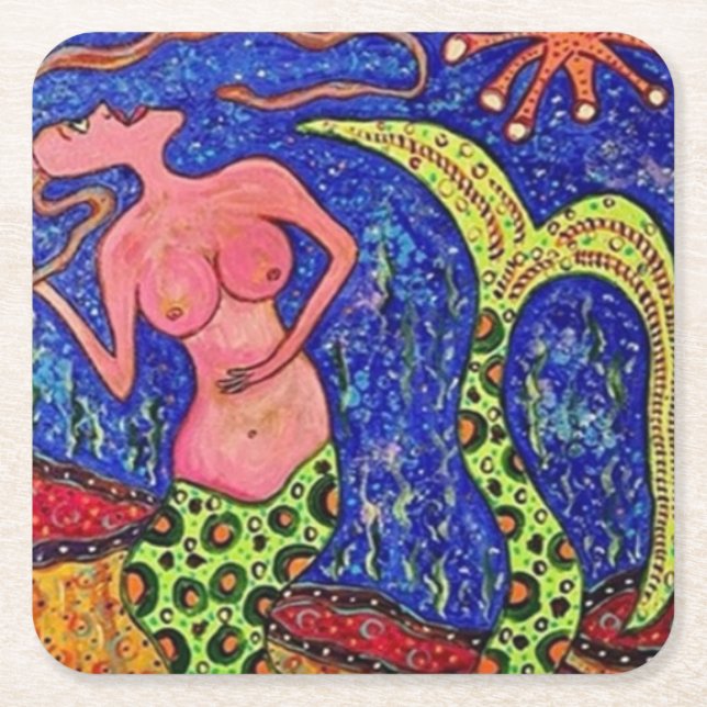 Mermaid Untersetzer Set (Vorderseite)