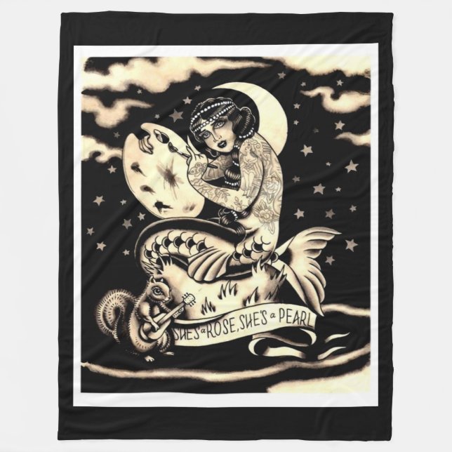 Mermaid Vlies-Decke Fleecedecke (Vorderseite)
