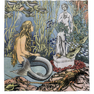 Mermaid von Ivan Bilibin Duschvorhang