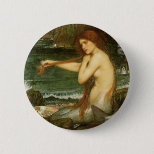 Mermaid von John William Waterhouse Button