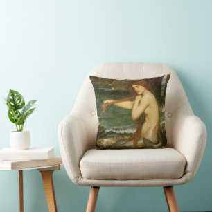 Mermaid von John William Waterhouse Kissen