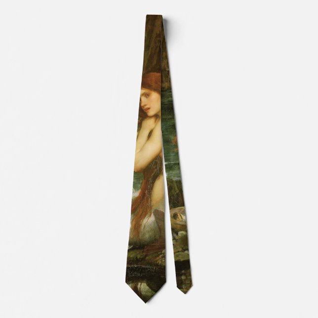 Mermaid von John William Waterhouse Krawatte (Vorderseite)
