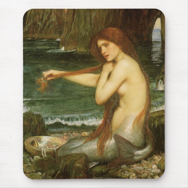 Mermaid von John William Waterhouse Mousepad (Vorne)