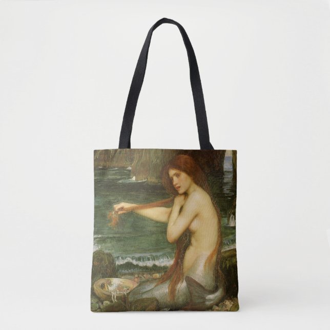 Mermaid von John William Waterhouse Tasche (Vorderseite)