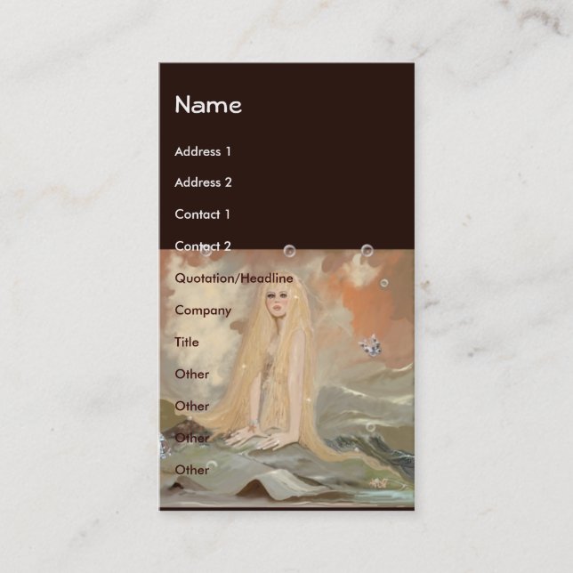 Mermaid-Vorlage Visitenkarte (Vorderseite)