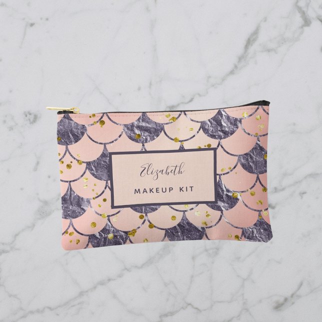 Mermaid-Waage rosa lila Bezeichnung Zubehörtasche (Von Creator hochgeladen)