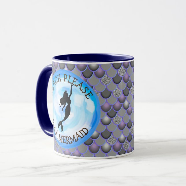 Mermaid Warrior Gray Tasse (Vorderseite Links)