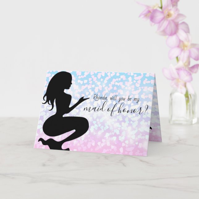 Mermaid Wedding wird meine Trauzeugin sein Karte (Orchidee)
