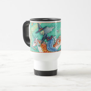 MERMAID WITCH, HALLOWEEN MERHORSE COMMUTER MUG Wha