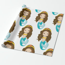 Mermaid Yellow Wrapping Geschenkpapier