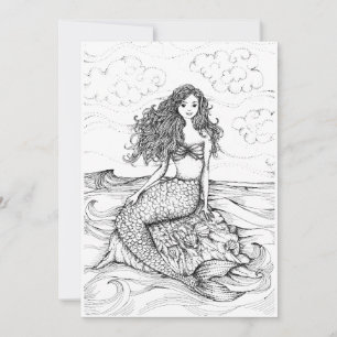 MERMAID ZEICHNEND KARTE