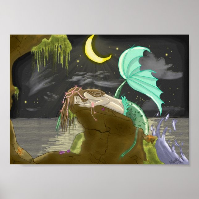 mermaidmononlight by Experimental Rainbows Poster (Vorne)