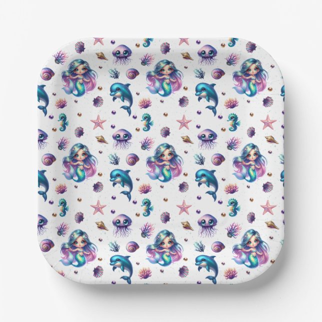 Mermaid's Adventure! Pappteller (Vorderseite)